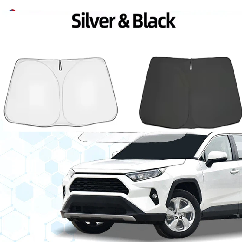 

Windshield Sun Shade For Toyota RAV4 XA40 XA50 Sunshade Sun Visor Protector Foldable Blocks UV Rays Keep Your Car Cooler