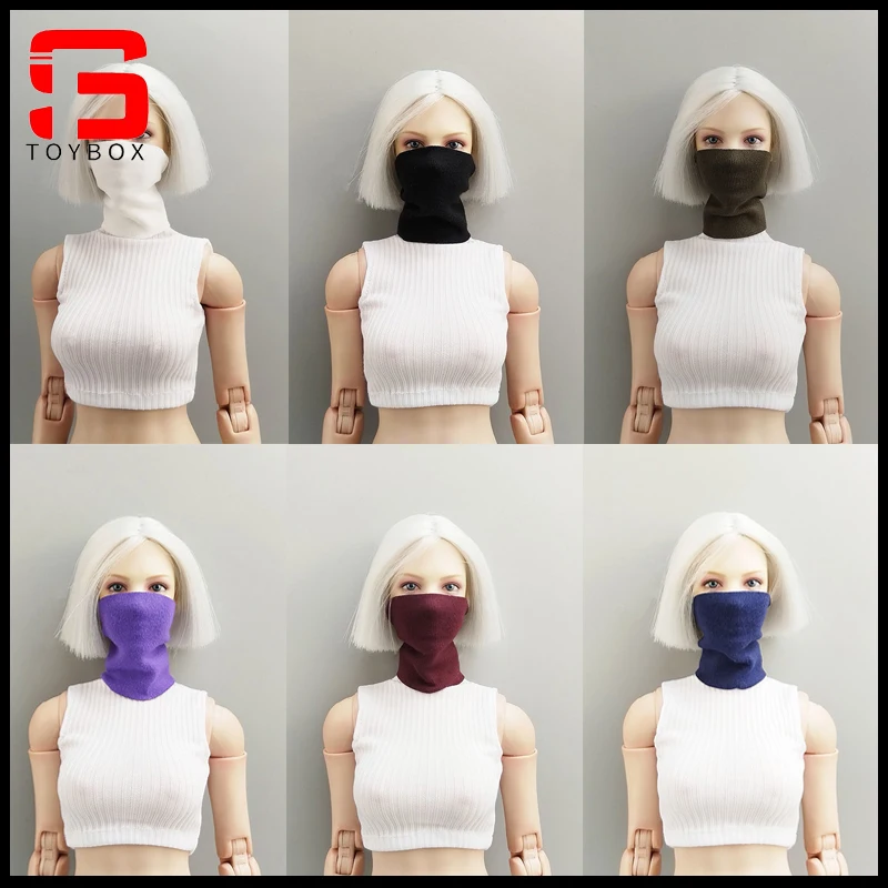 Masque de protection faciale, plusieurs couleurs, écharpe, vêtements, accessoire, modèle adapté au corps de figurine de soldat féminin de 12 pouces, échelle 1/6