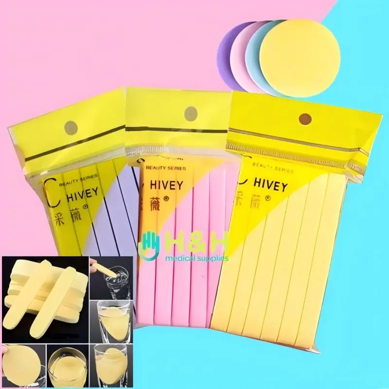 1bag/12pcs Sterile layering face washing seaweed massage facial cleansing sponge foam beauty tool manufacturer wholesale