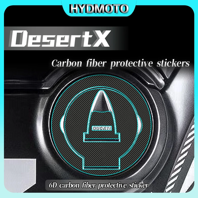 For Ducati DesertX Desert X 6D Carbon Fiber Stickers Motorcycle Accessories Fuel Tank Film Protection Body Stickers Modification