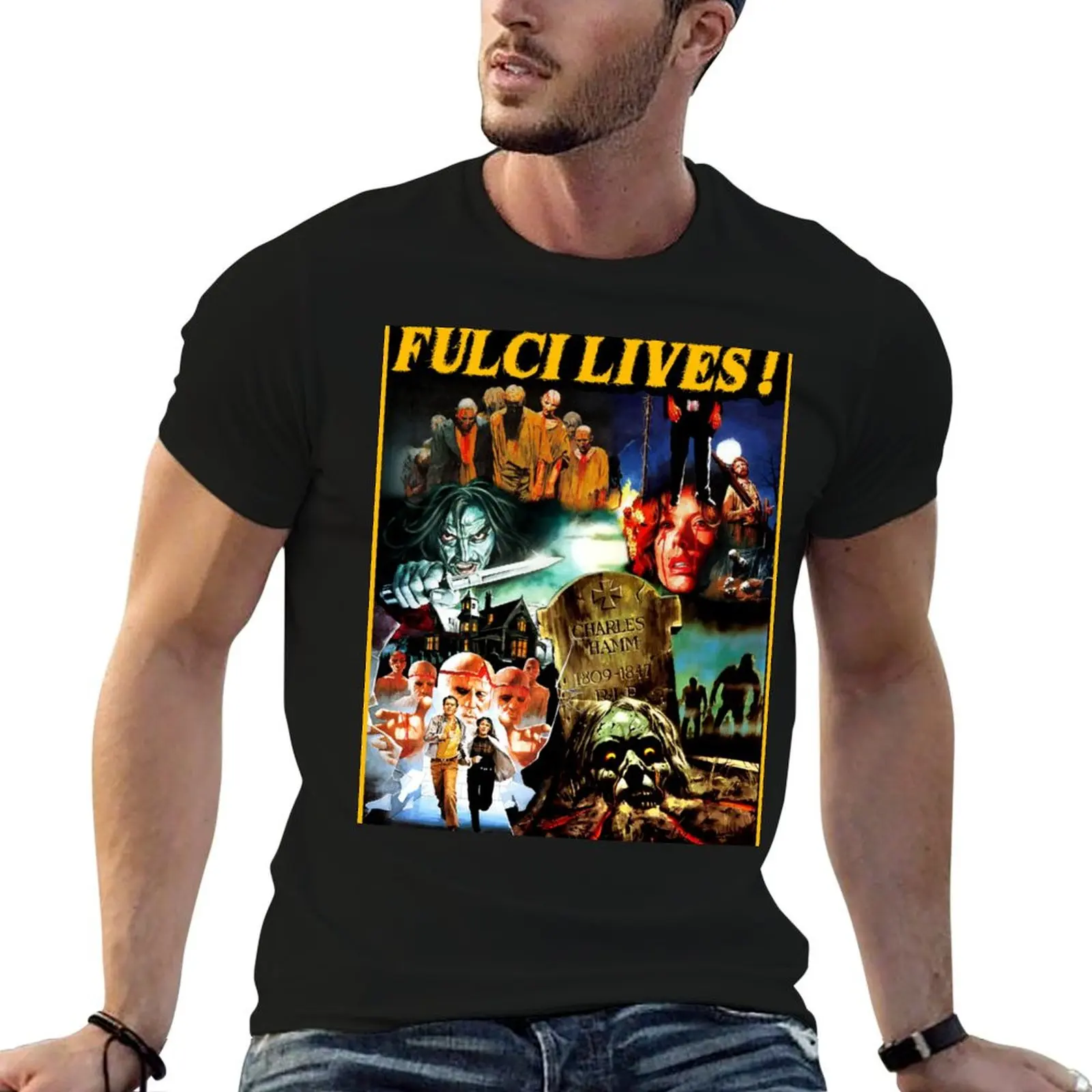 Fulci Lives! T-Shirt Non-Shrink Basic Cotton T-Shirt
