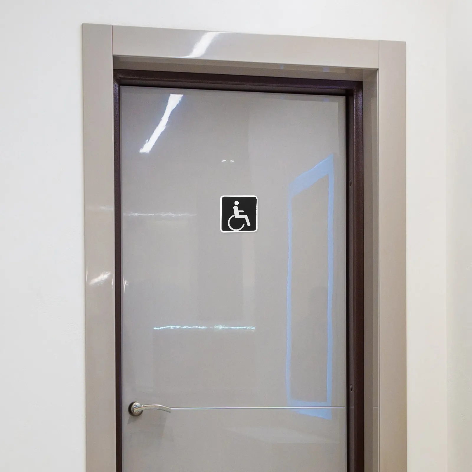 Wheelchair Accessible Restroom Sign Stable Material Clear Visibility Public Toilet Decal Toilet Door Sign Bathroom Door Signage