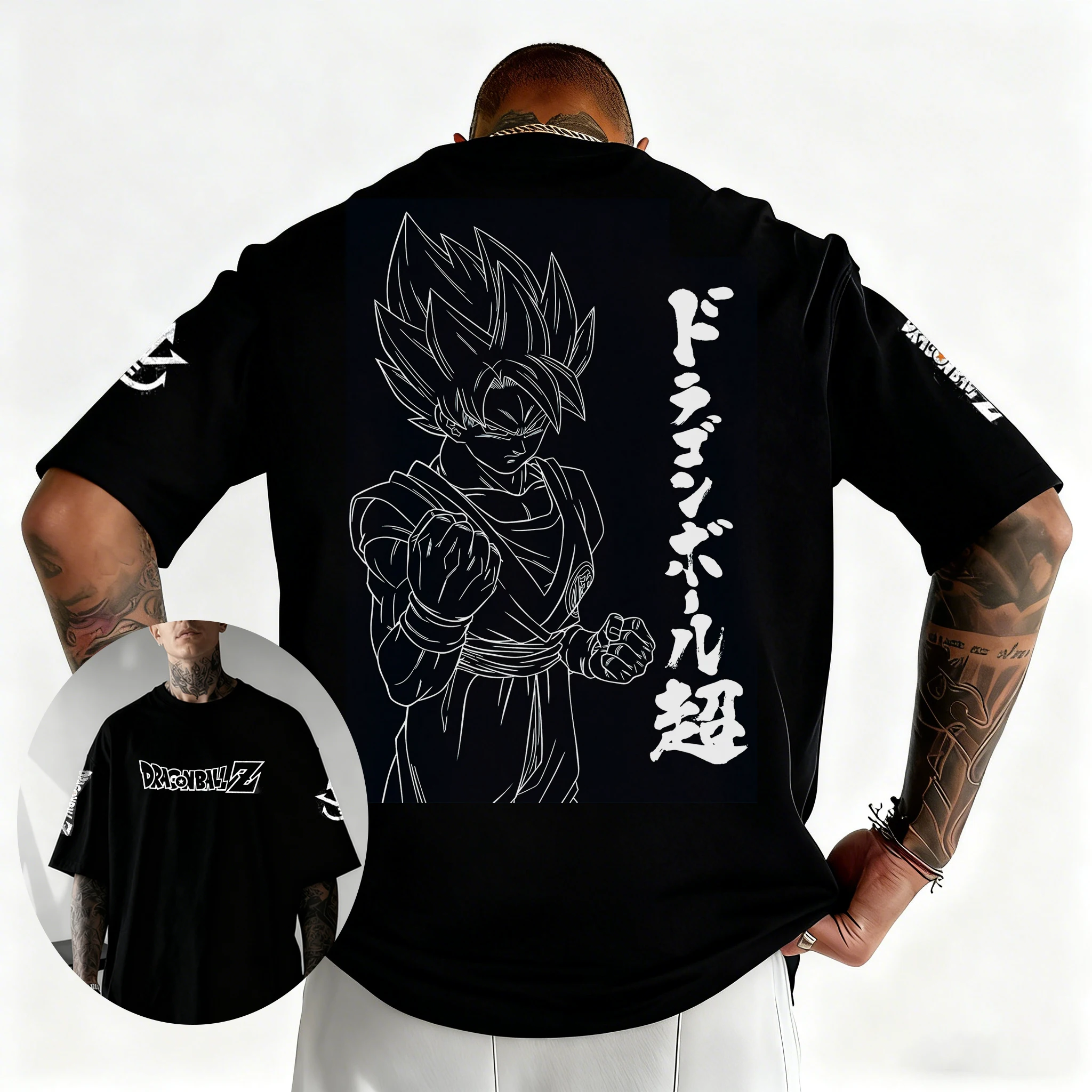 Dragon Ball Japanese Anime Printed Men's T-Shirt Majin Buu Boys Children Harajuku Short Sleeve Kids Goku T-shirt Summer Clothing - view 2