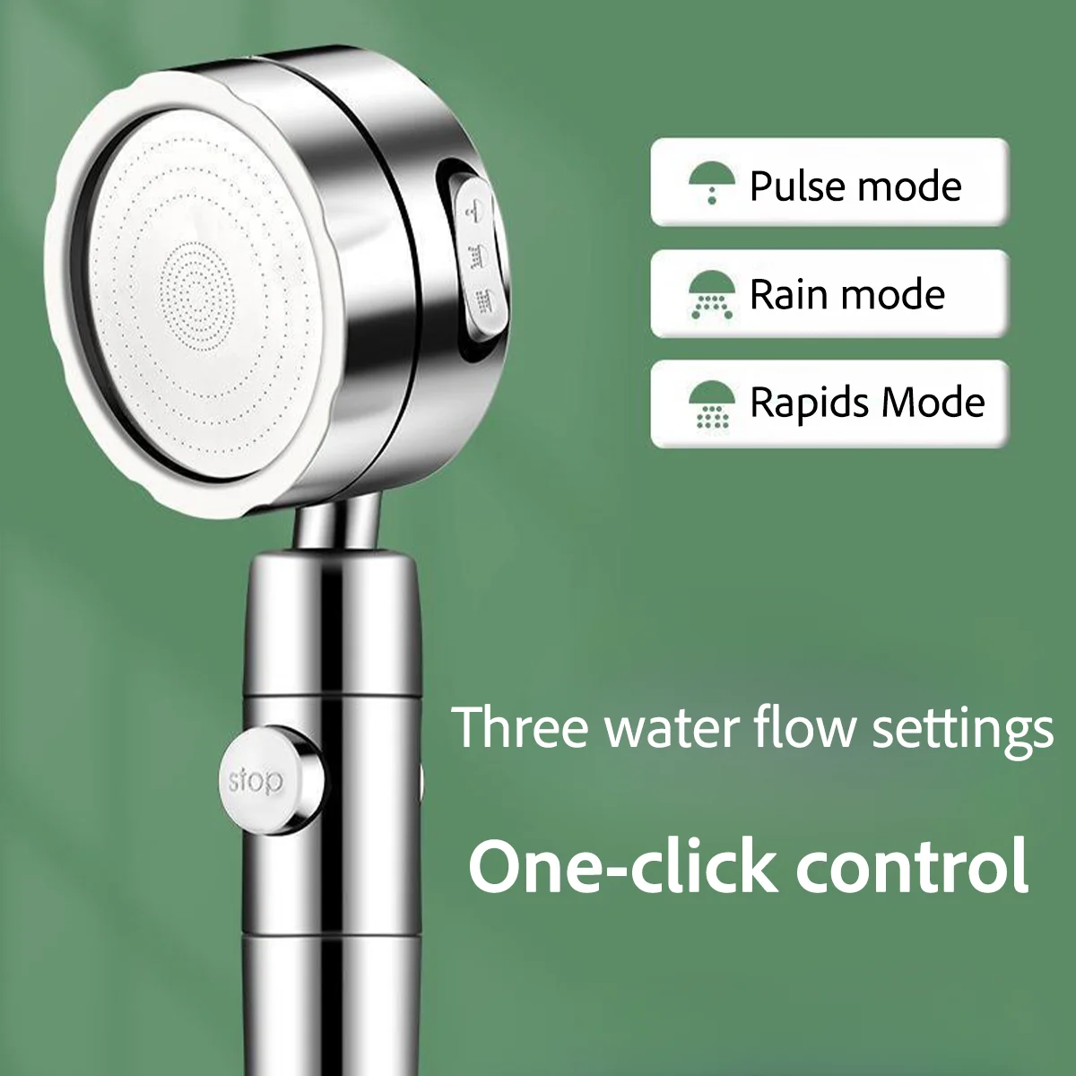 

Multifunctional handheld shower head with filter simple mirror finish impurity filtering and pressure boosting