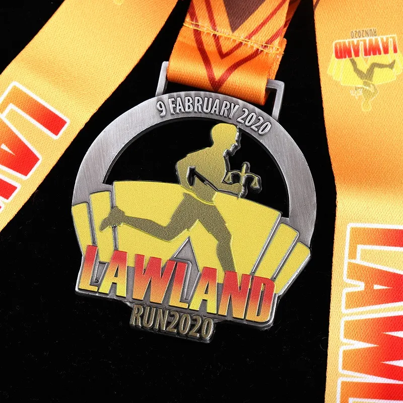 Customized Metal Medal for Marathon Games, Personalized Paint for Running, Wholesale Production