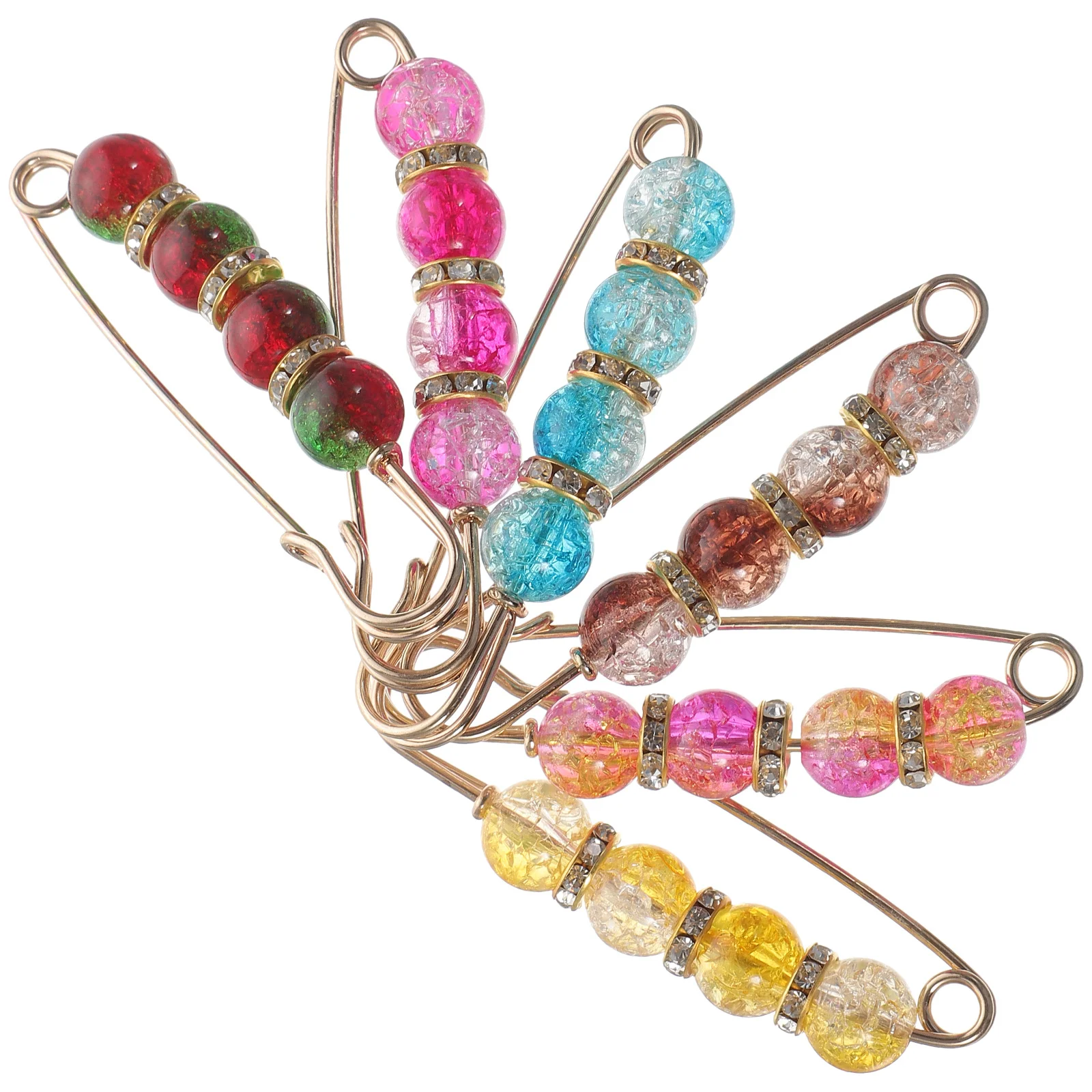 

6Pcs Pearl Brooch Pins Fashion Brooches Sweater Shawl Hat Clips Elegant Accessories for Women Clothing Decor Brooch Safety Pins