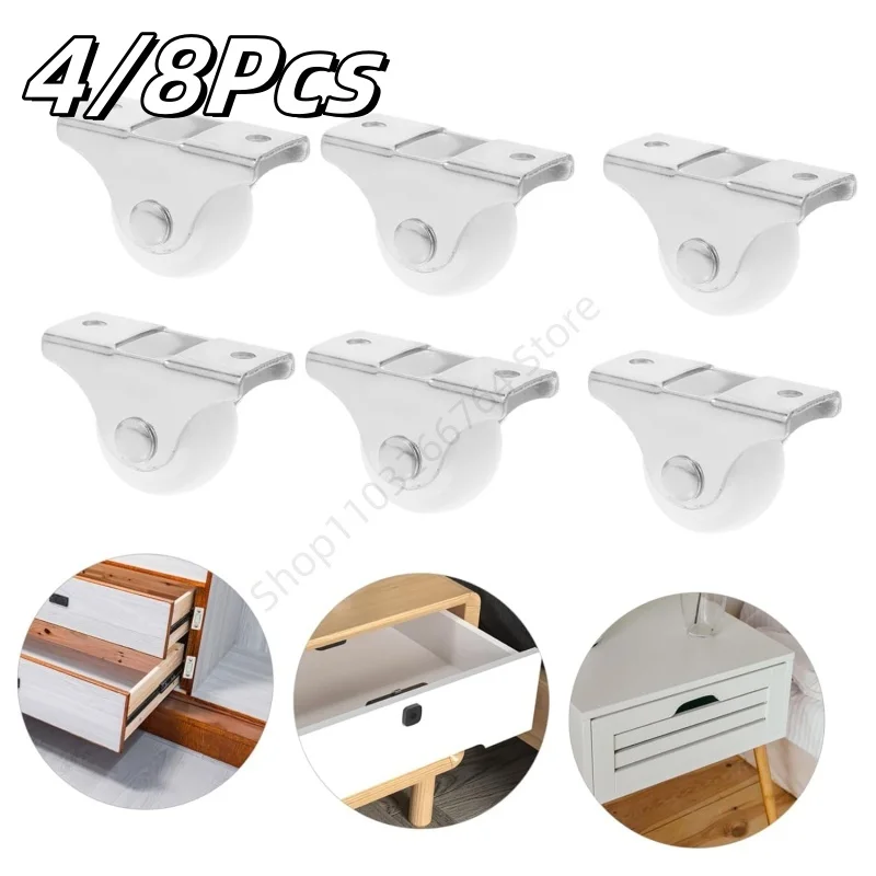 4/8Pcs 1Inch Silent Multipurpose Furniture Linear Wheel Small Wheel Castors for Workbench Shopping Carts Shelves Table Chair
