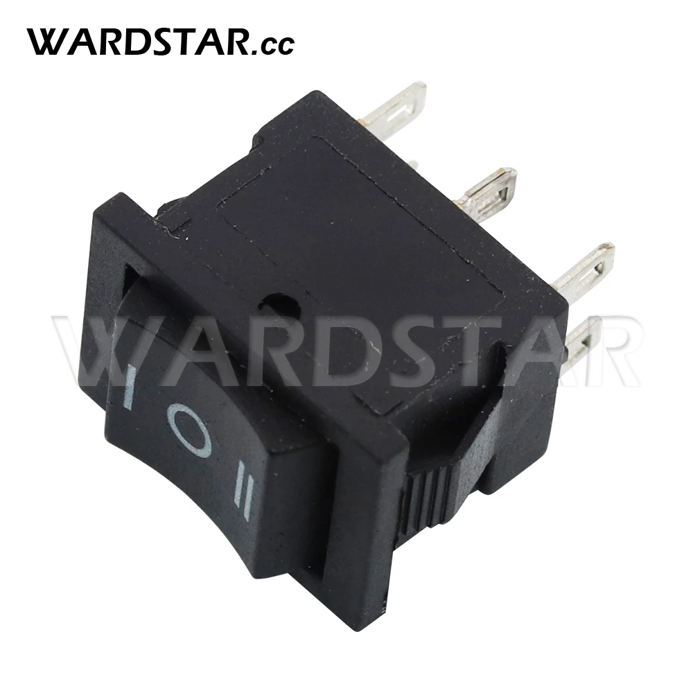 5Pcs Black 2/3 Position ON-OFF ON-OFF-ON 6pins Rocker Switch 6A/10A 250V/125V AC KCD1 Mini Push Button Power Switch 15x21mm