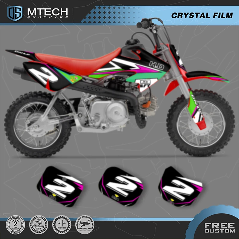 

DSMTECH индивидуальный графический фон для HONDA CRF 2000 2001-2012 CRF50 2013 2014 2015-2021 CRF50 наклейки наборы наклеек 006