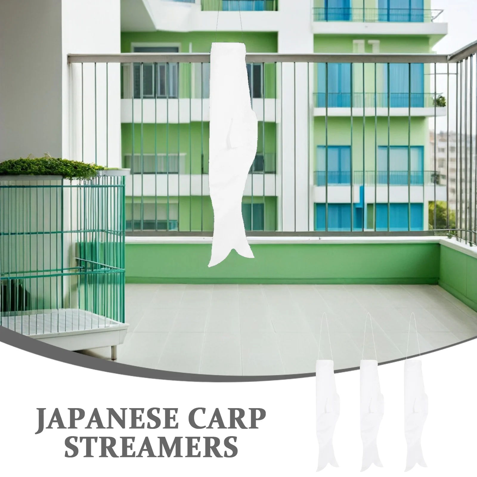 Koinobori – chaussettes à vent vierges pour carpe japonaise, 3 pièces, banderole sur toile, peinture créative, décor de jardin de Festival en plein air, artisanat pour enfants