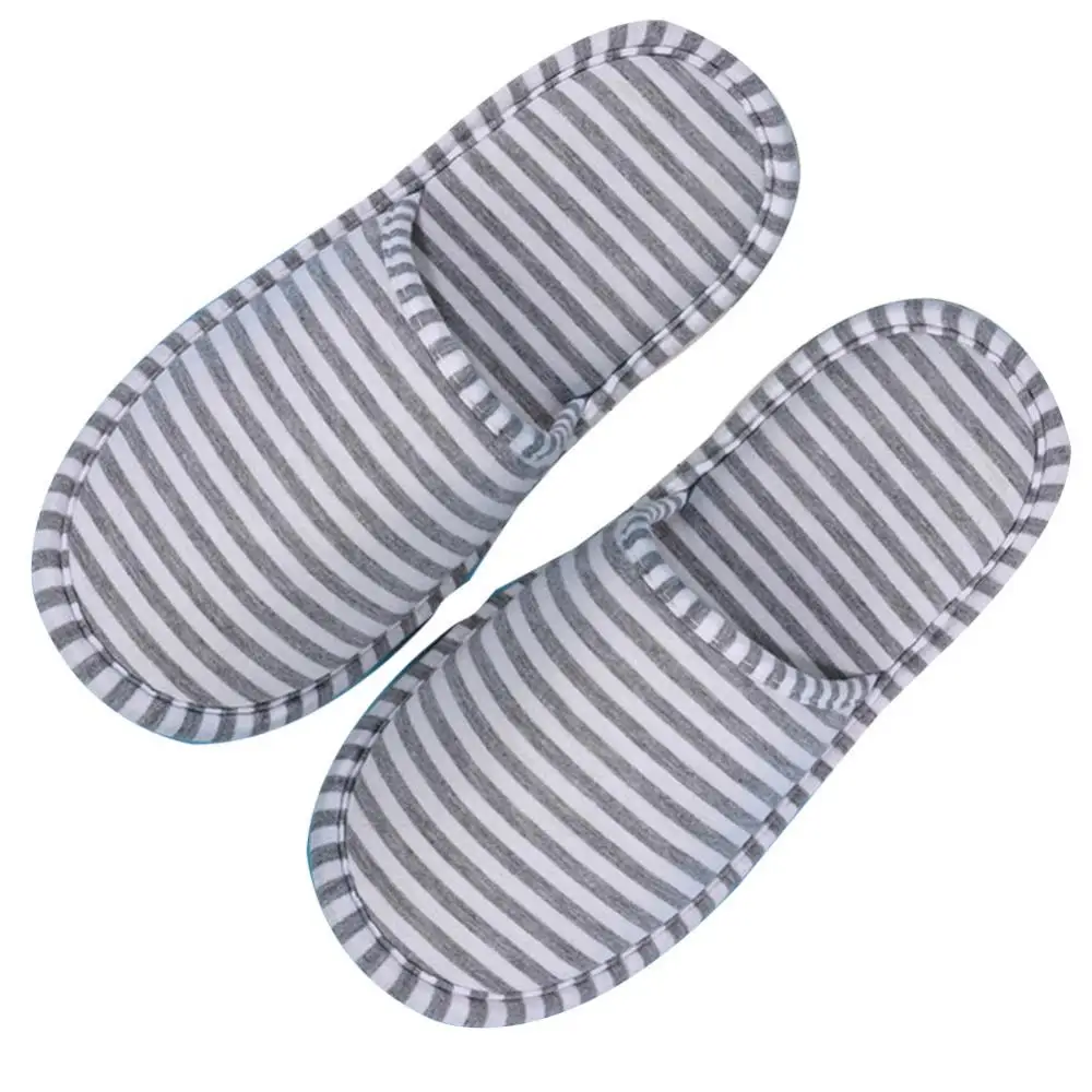 Slippers Fashion Shoes Women Outdoor Women's Foldable Unisex Stripe Print Non-Slip Thicken Hotel Travel Homewear Women's 2023