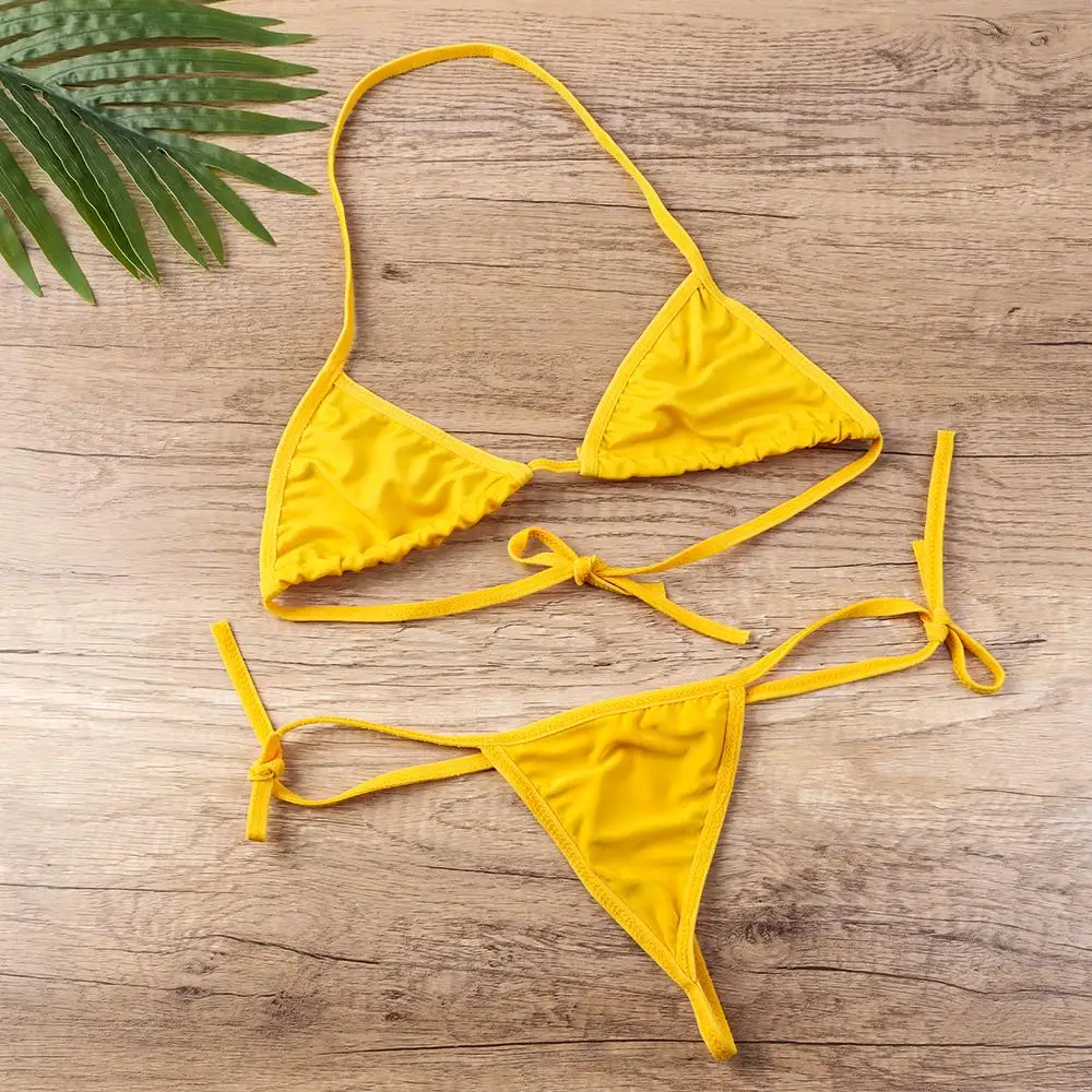 Mutandine set reggiseno bralette intimo senza schienale regolabile sexy tinta unita