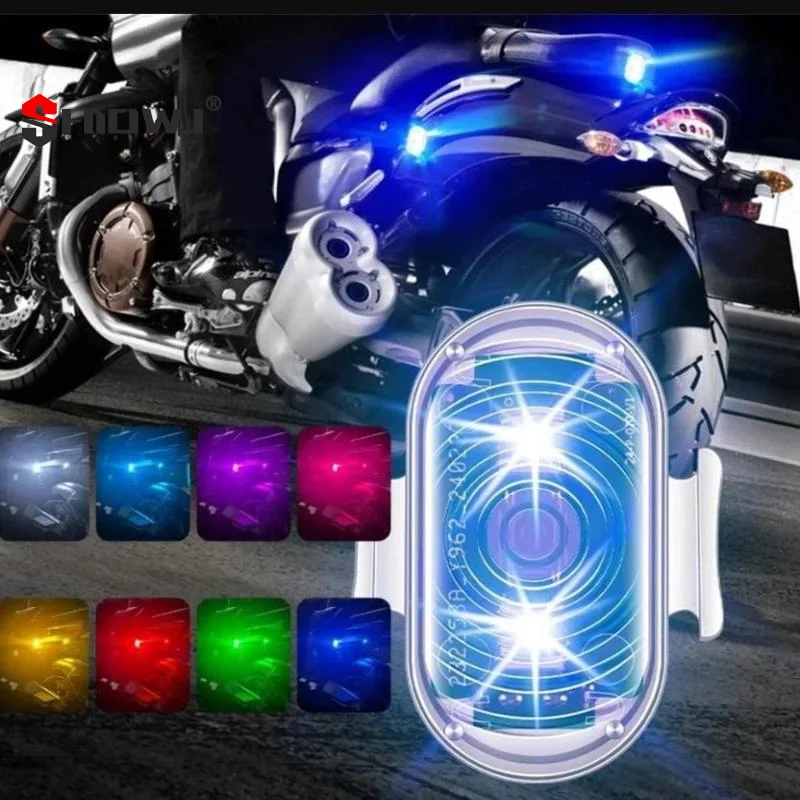 4pcs Wireless LED Car Motorcycle Anti-collision Rechargeable Warning Light Flash Indicator Drone Accessories