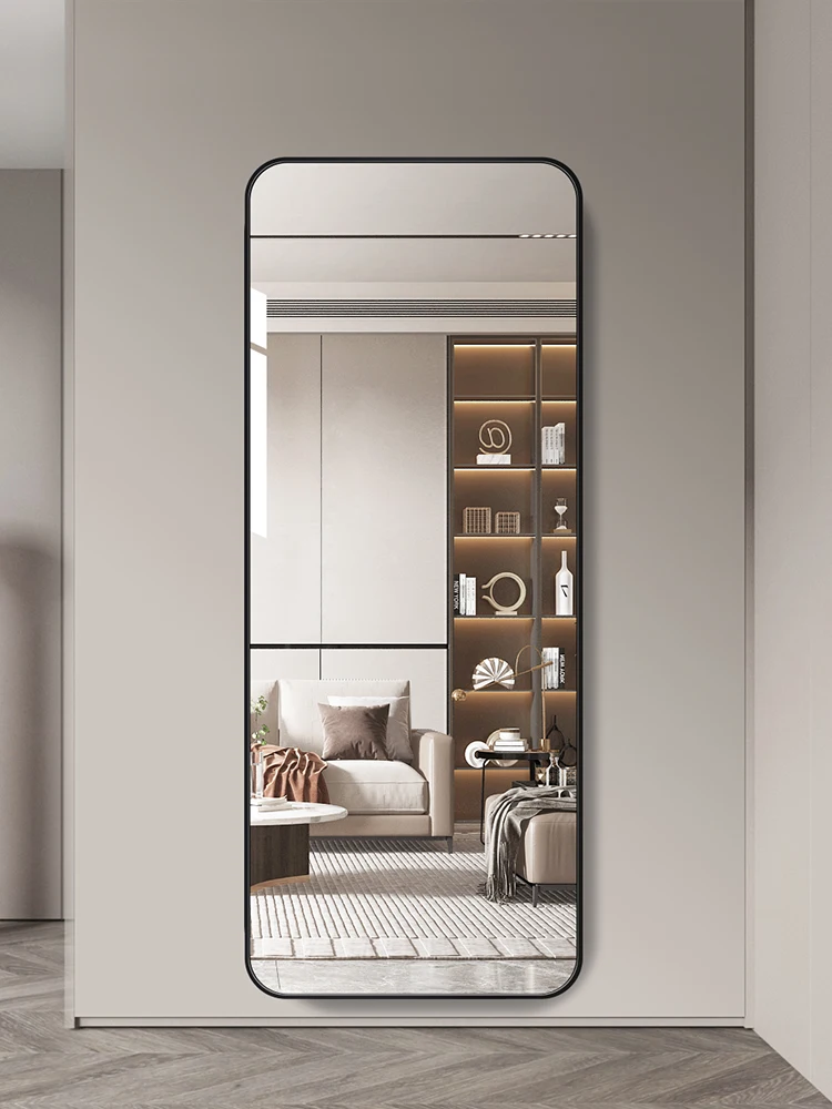 

Light luxury full-body , wall-mounted wall-attached enigma , full-length , home fitting mirror, bedroom,