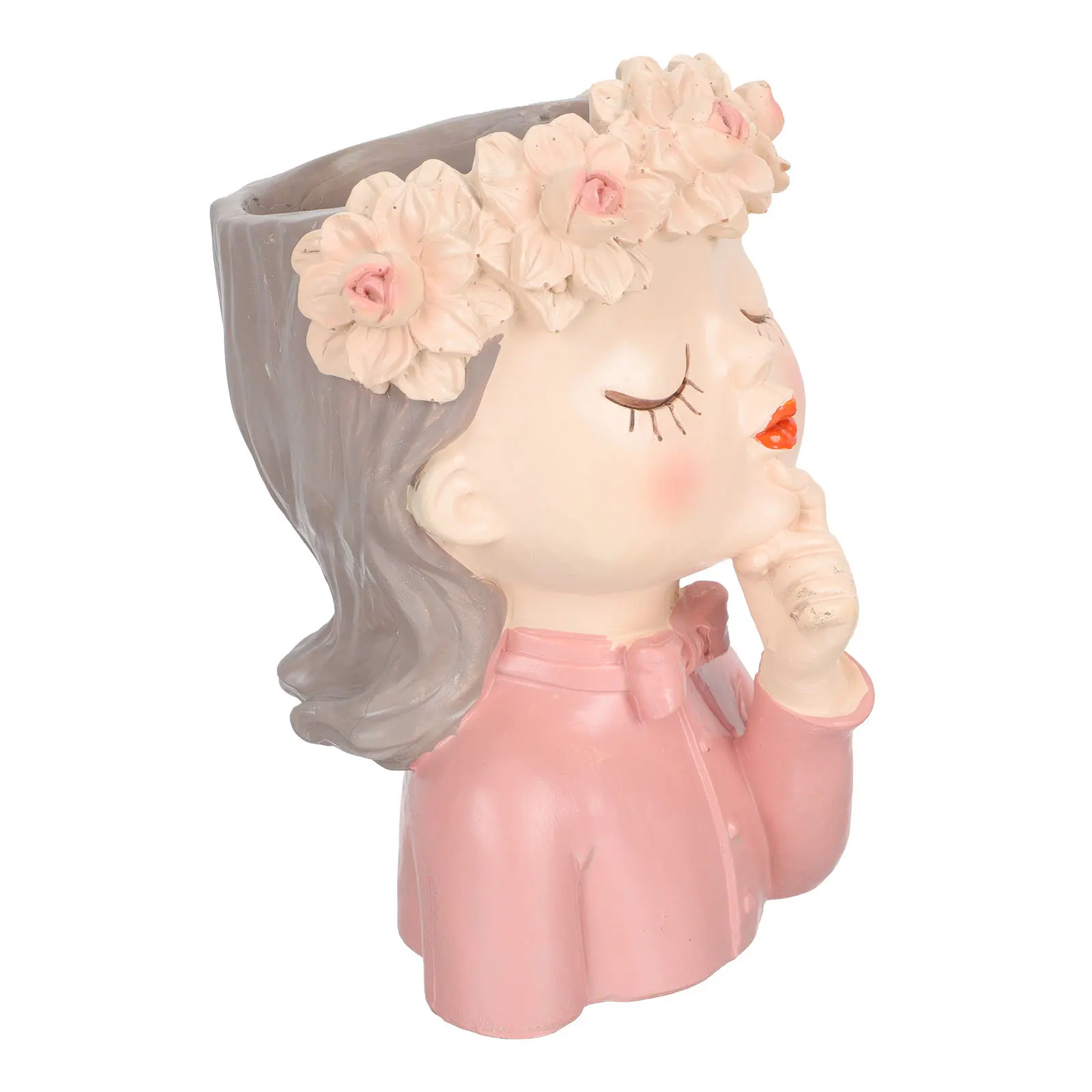 

Creative Resin Succulent Plant Pot with Girl Shape Design for Home Office Decor Indoor Outdoor Garden Arrangement Desktop Flower