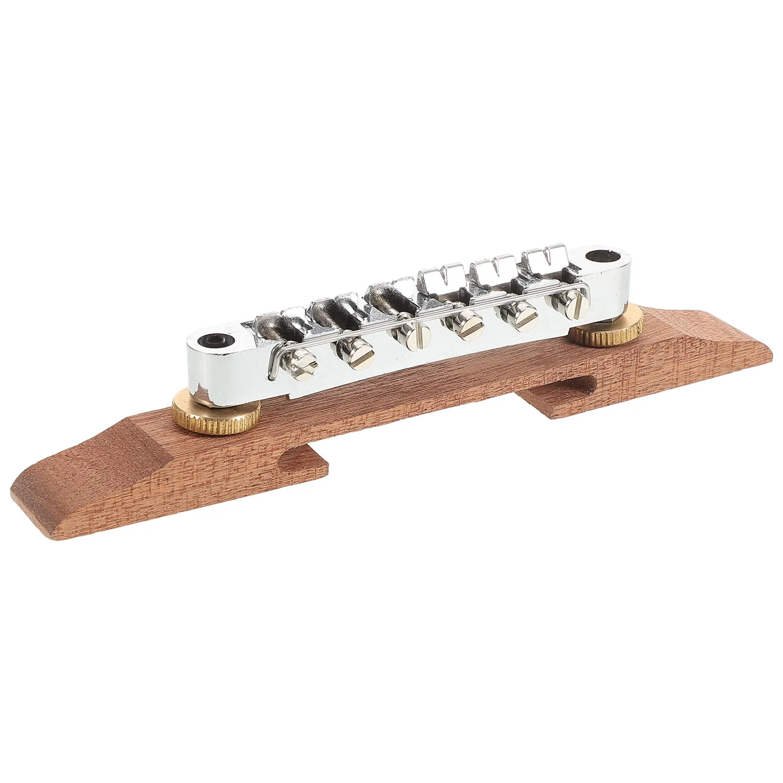 

Electric Guitar Bridge Roller Bridge Light Brown Striped Bass Eight String Replacement Accessory Wooden Zinc