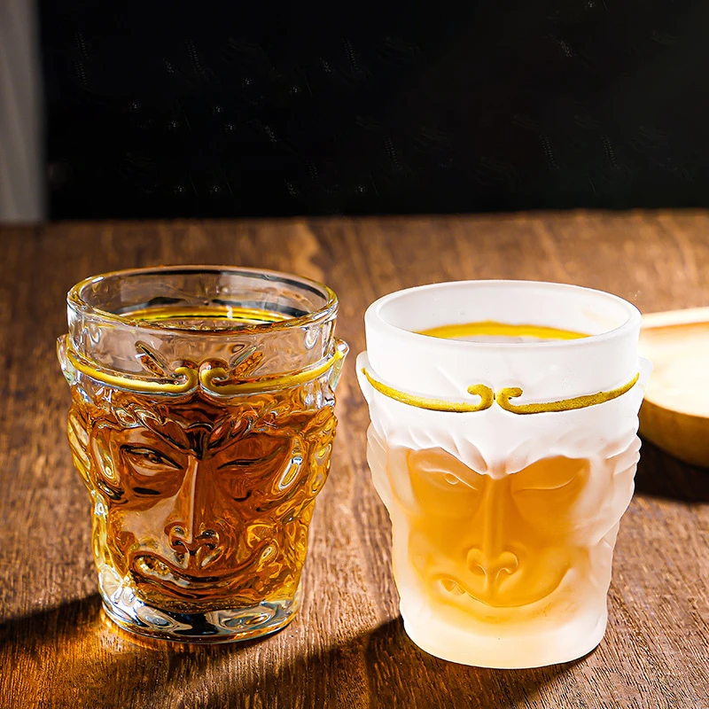 Black Myth Wukong Glass Cup Transparent Bubble Tea Cup Juice Glass Beer Milk Mocha Cups Breakfast Mug Drinkware Home Glass Cup