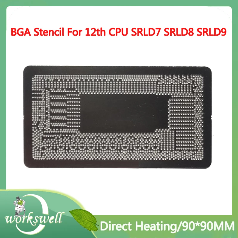 BGA CPU Stencil For 12th Generation CPU SRLD8 SRLD1 SRLD2 SRLD3 SRLD4 SRLD6 SRLD7 SRLD9 IC Chip Planting Ball Steel Mesh Repair