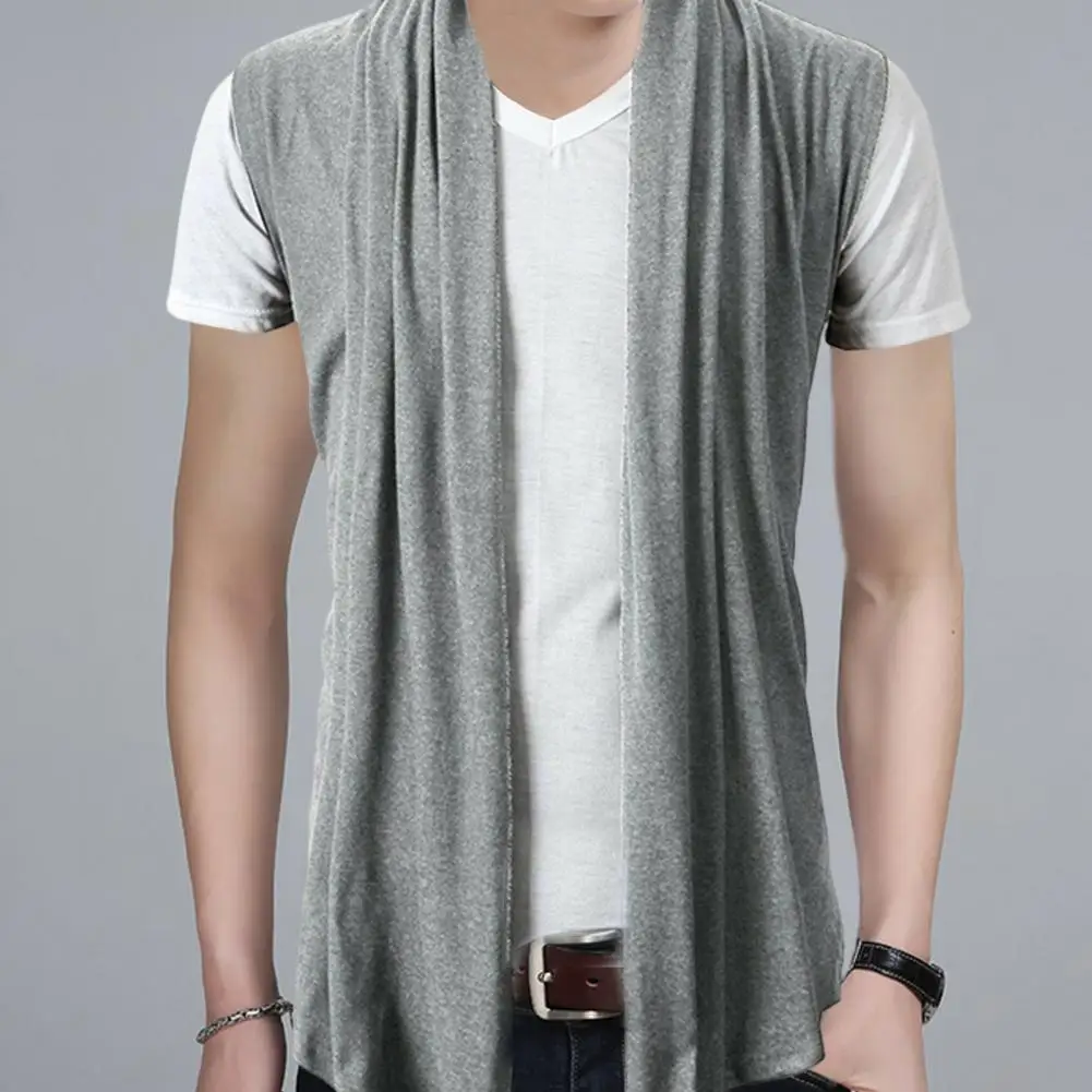 Trendy Cardigan Jacket  Solid Color Temperament Cardigan Vest  Pure Color Draping Cardigan Vest