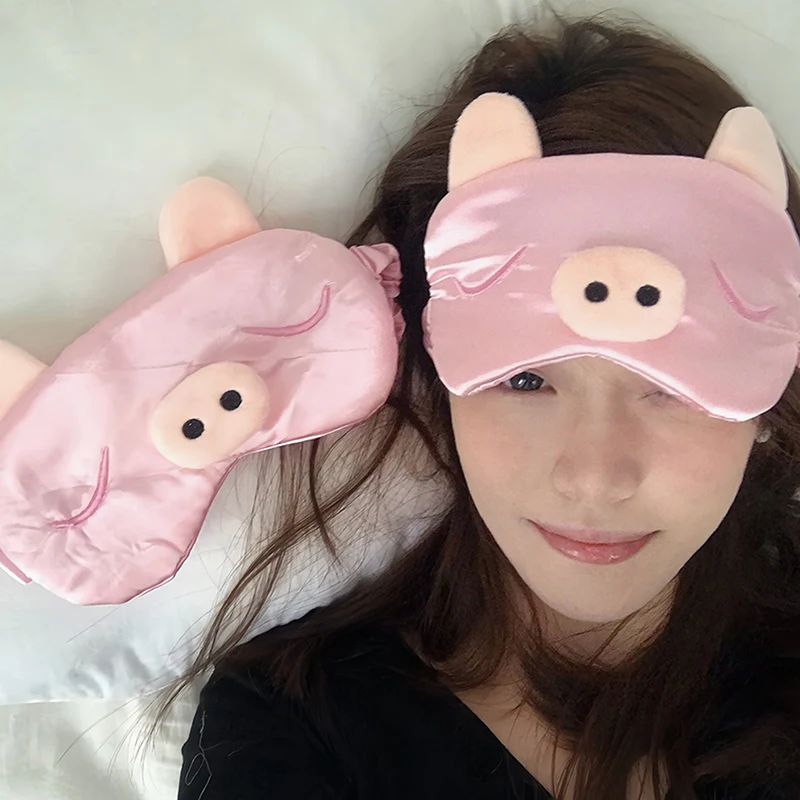 

Cartoon Piggy Sleeping Mask Travel Relax Eye Cover For Sleep Shading Eye Eye Patch Beauty Health Eye Pads