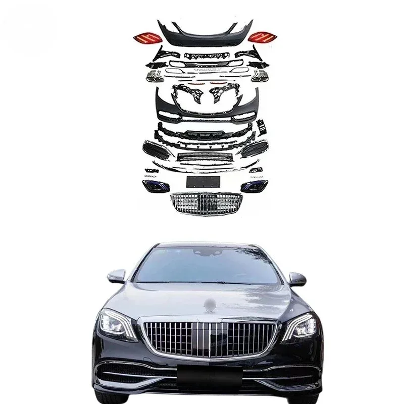 

W222 Car bumpers For 2014-2020 W222 S-class upgrade bodykit Front rear car bumper Headlights Taillights