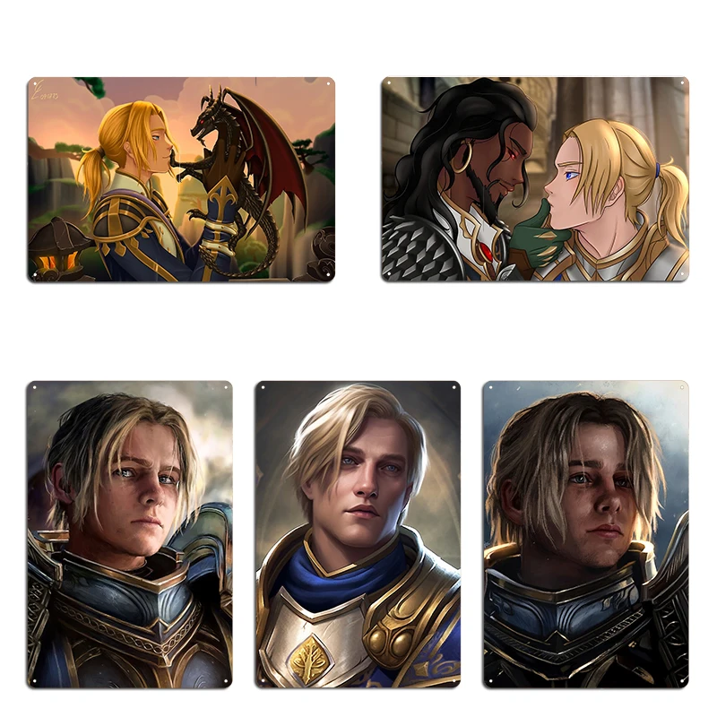 Anduin Wrynn Prince Anduin Metal Plaque Customize Cinema Printing Kitchen Tin Sign Poster