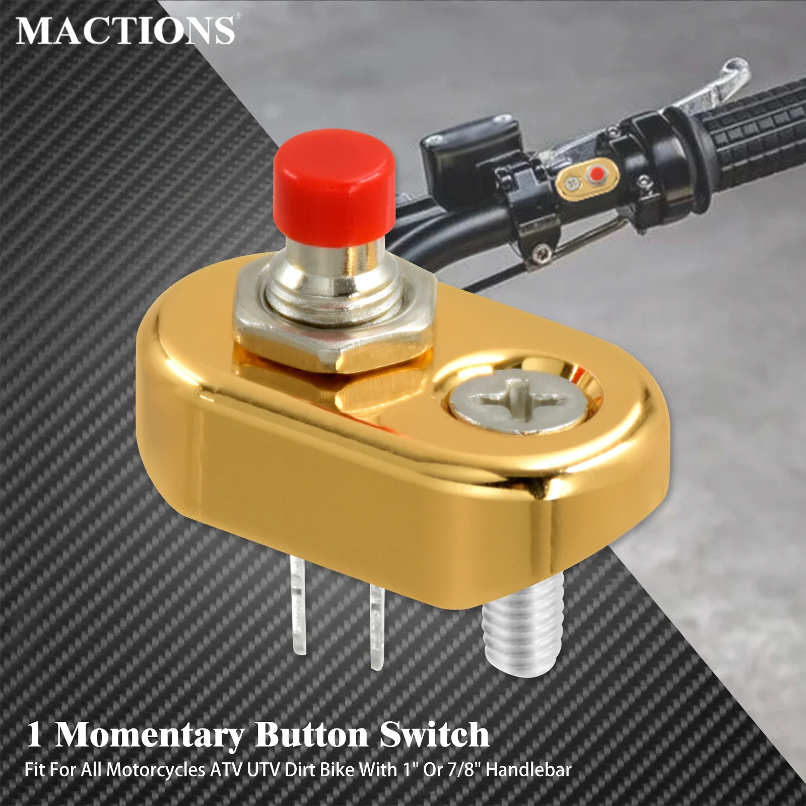 

Motorcycle Button Switch 7/8" 1" Handlebar Block Push Buttons Horn Switch Retro Universal For Harley Cafe Racer Bobber Chopper