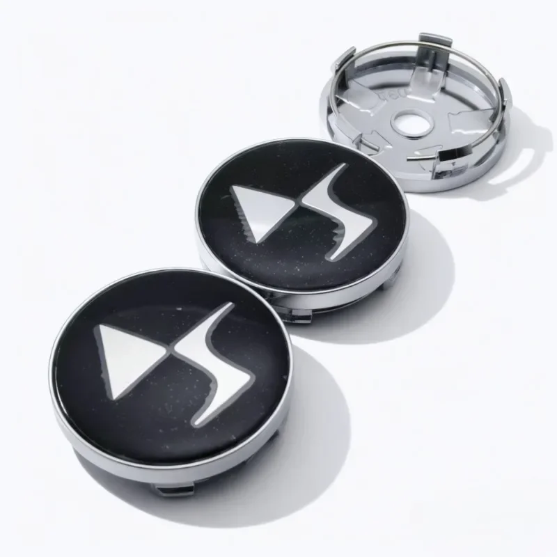 4pcs DS Logo Emblem Car Wheel Center Caps 60MM Wheels Hub Cap DS3 DS5 Badge Rim Hubcaps Dust Cover Replace Car Accessories