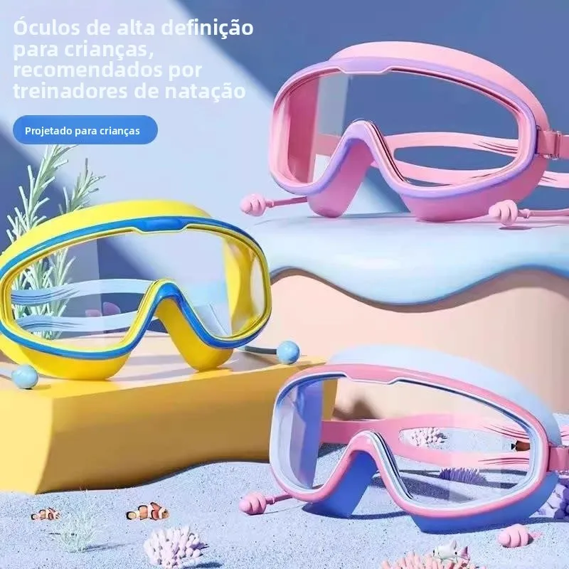 子供用スイミングゴーグルプロフェッショナルダイビング防水防曇クリアビジョンラージフレーム保護用アイウェア機器