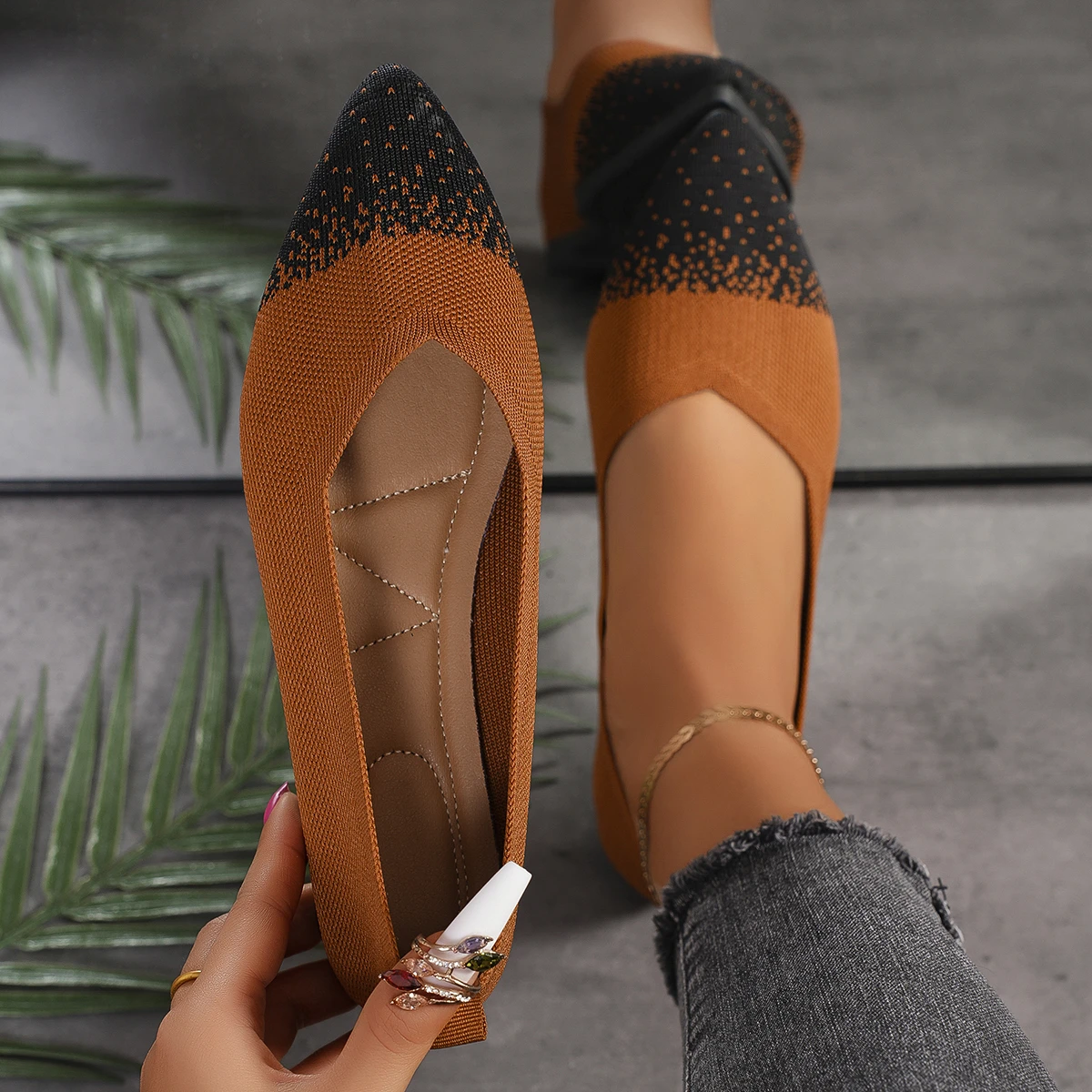 Damskie mieszkania nowe tkane buty z dzianiny z miękkim dnem dla kobiet wiosenne płytkie mokasyny na co dzień trampki damskie Zapatos De Mujer