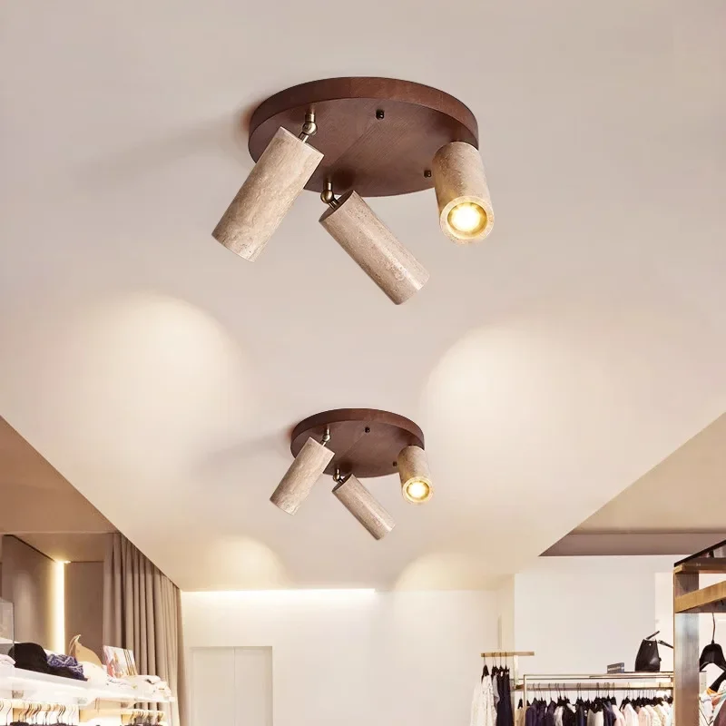 SANDYHA أنيق ياباني خشب متين ضوء السقف الأصفر كهف حجر الأضواء داخلي غرفة المعيشة تركيبة إضاءة تصميم فريد من نوعه #2