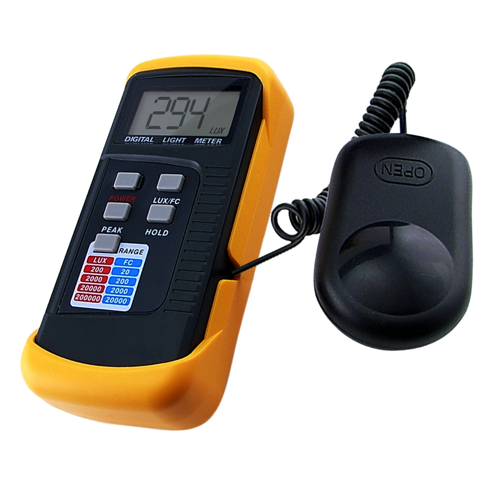 เครื่องวัดแสงดิจิตอลคุณภาพสูง LUX FC พร้อมฟังก์ชันเก็บข้อมูล ช่วงวัดแสง 200,000 ลักซ์ สำหรับโรงพยาบาลและโรงเรียน (OEM)