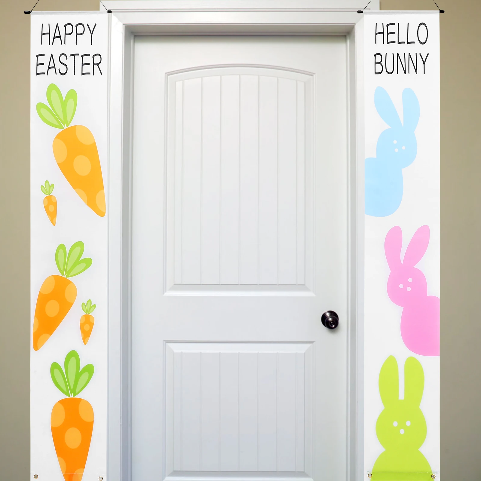 

Easter Door Banner Decorative Signs for Party Porch Adorn Hanging Home Festive Outdoor nament Wall Tree Window Arch Photo