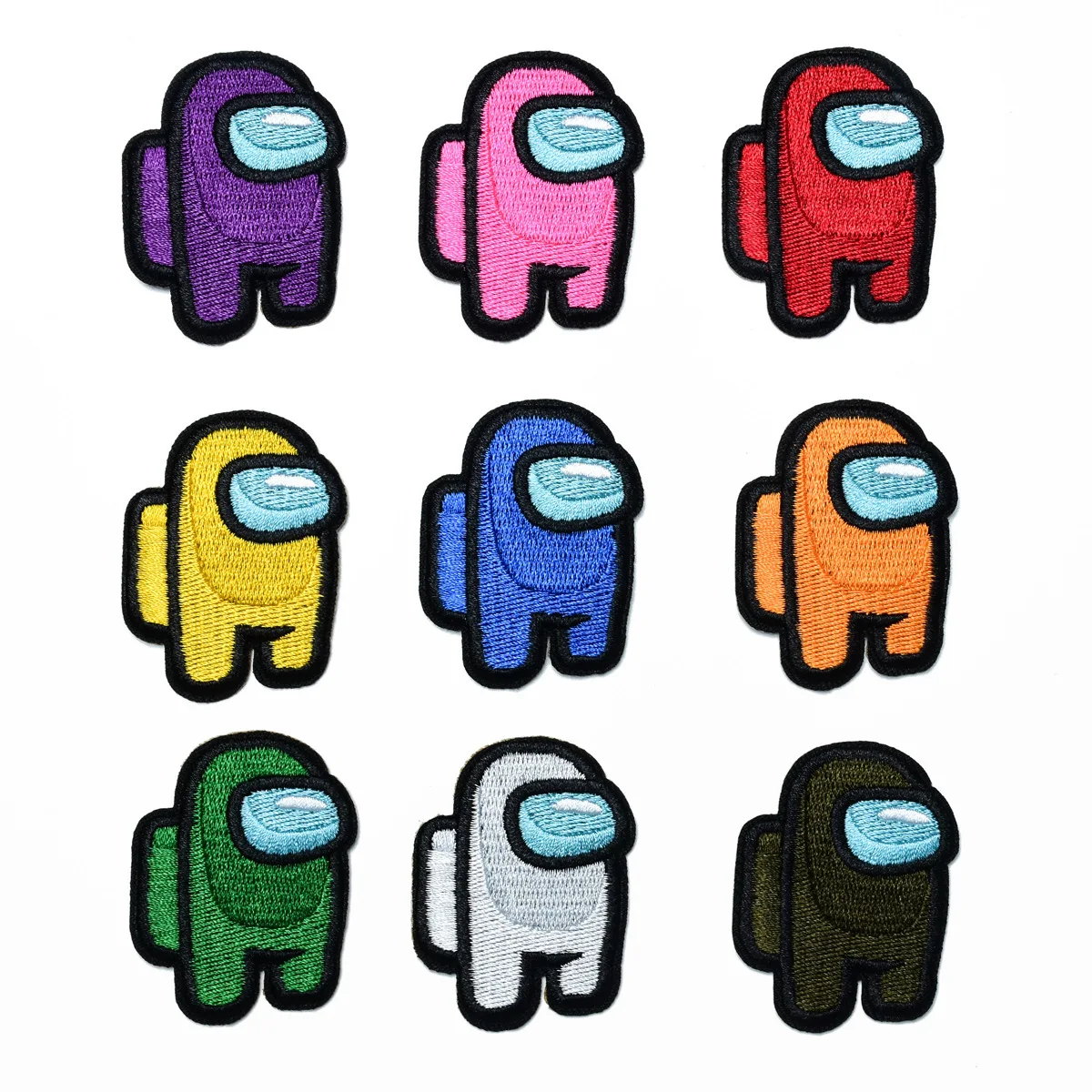 

9Pcs Anime Us Game Series Coat Applique ForSew repair Clothes Iron on Embroidered Patch DIY Hat Jeans Sticker badge Decor