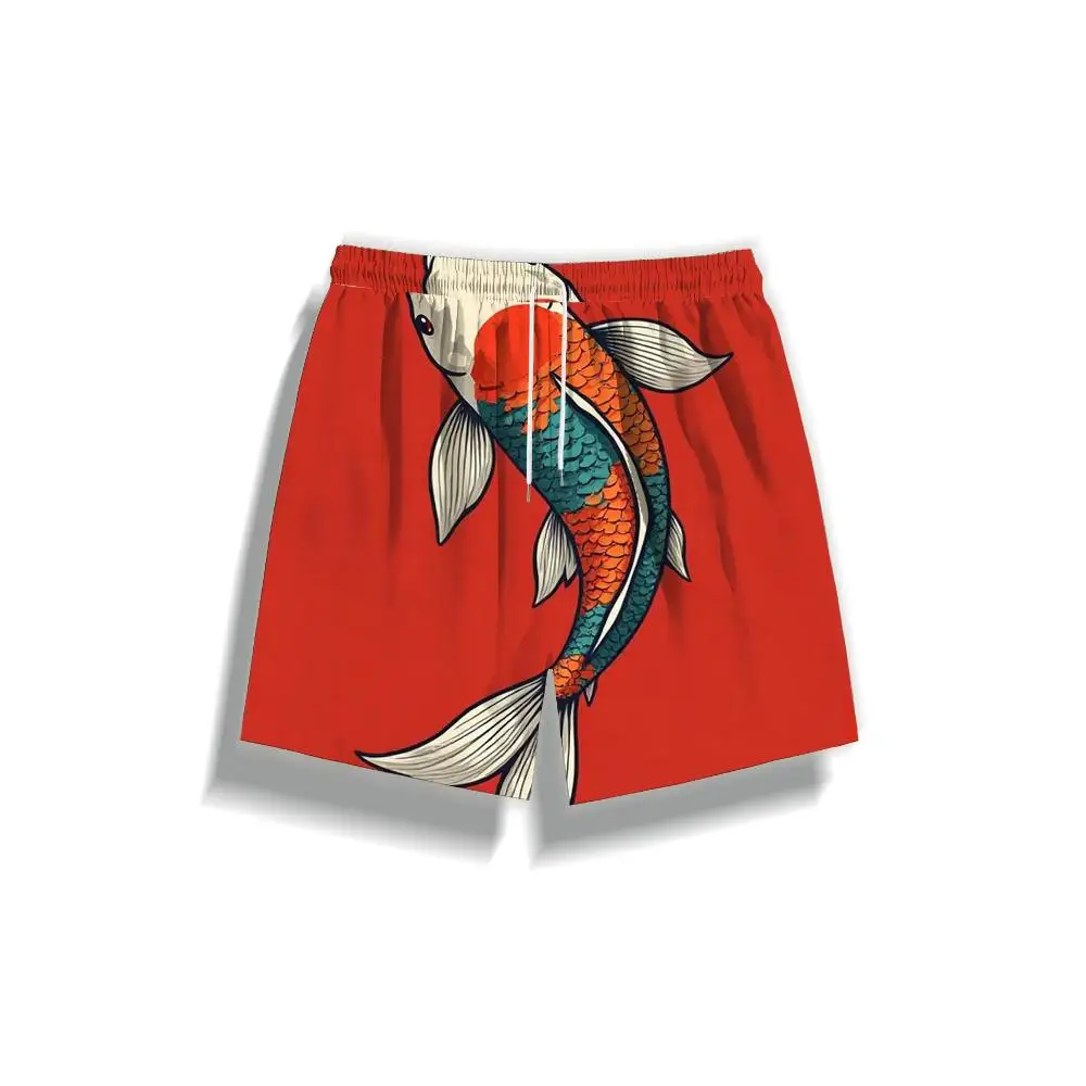 

1pcs Men's Short swim trunks2026 Summer 3D Printed Short sleeve Breathable Polyester running Quick drying Pants sweatpants man
