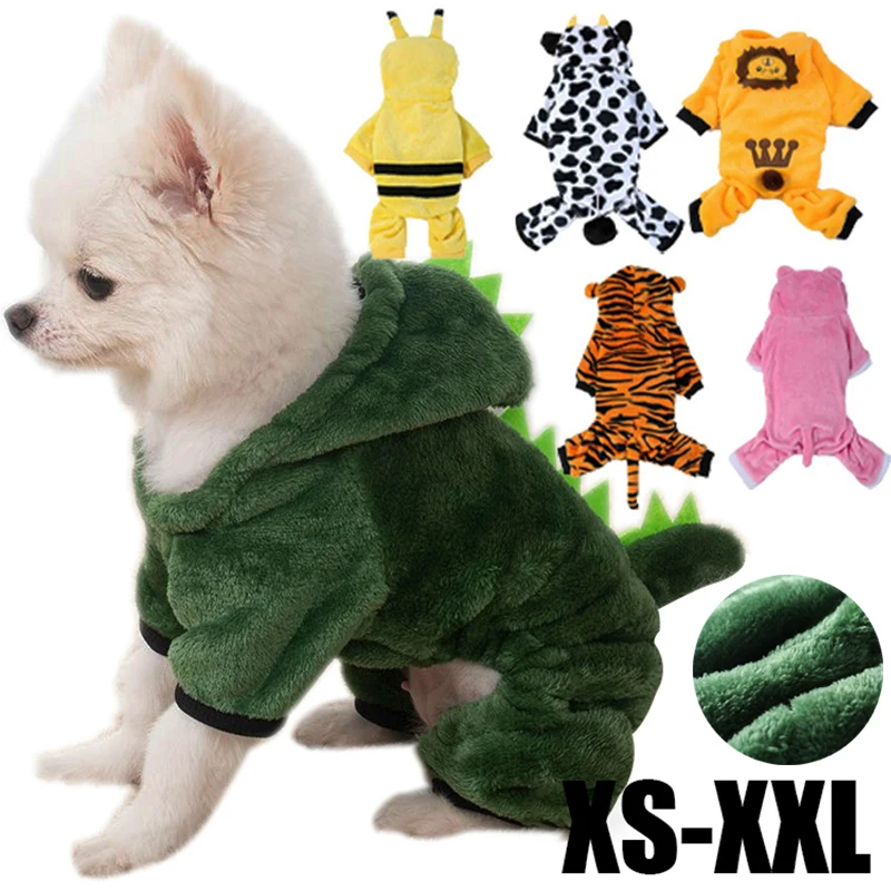 Winter Dog Clothes Warm Fleece Pet Dogs Hoodies Pet Clothes for Small Dogs Chihuahua Puppy Cats Jacket Coat Dog Jumpsuit Costume