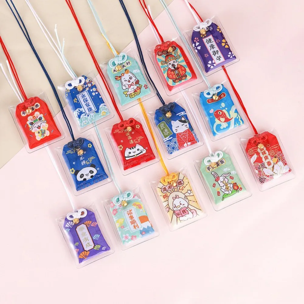 Japanese Prayer Lucky Charm Omamori Pray Fortune Chinese Pendant Beauty Health Couple Keychain Friend Kid Gift