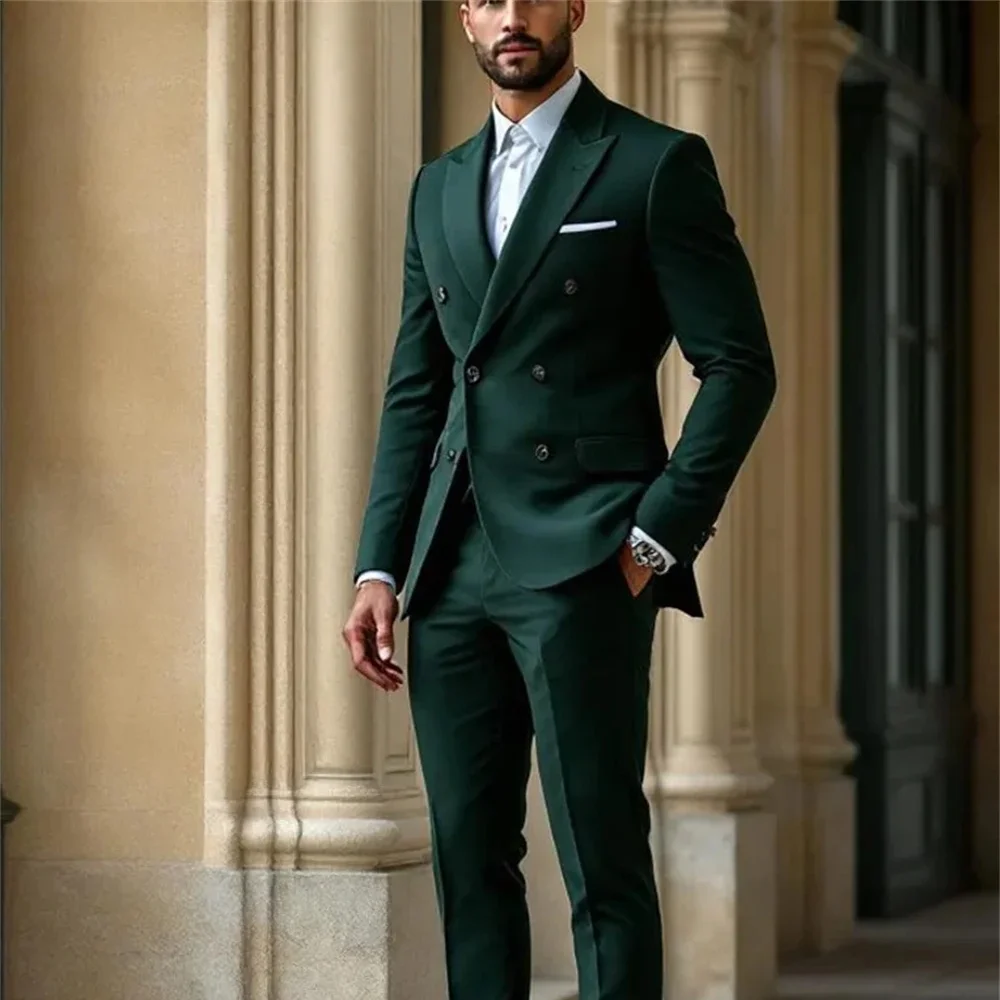 

XS-6XL New (Blazer+Pants) Men's Fashion Business Gentleman Professional Formal Dress Version Banquet Dress Suit