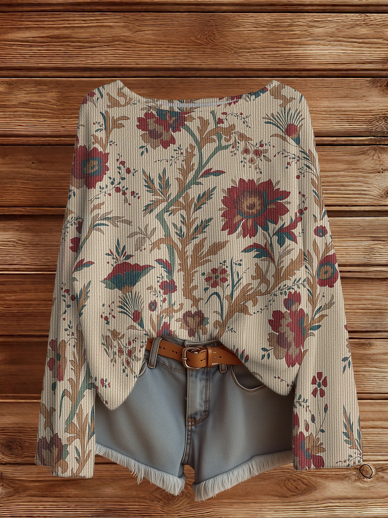 

Autumn Winter flower pullover woman Vintage sweaters Fashion Casual Chic Female Sweaters Streetwear Trendy Clothes