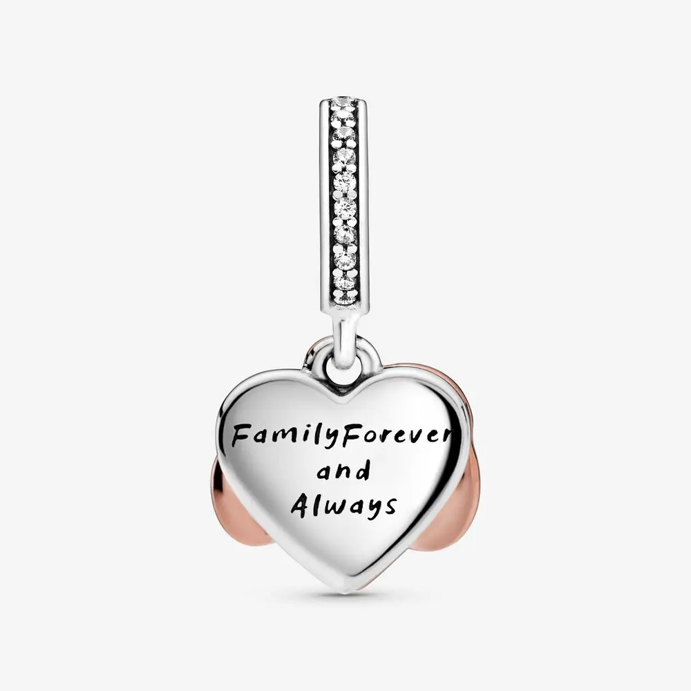 Novo 925 prata família encantos mãe pai carrinho de bebê contas finas irmãs balançar caber pandora original pulseira diy menino menina pingente