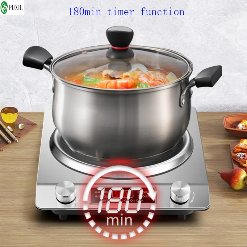 220V concave induction cooker household integrated high-power battery frying boiler