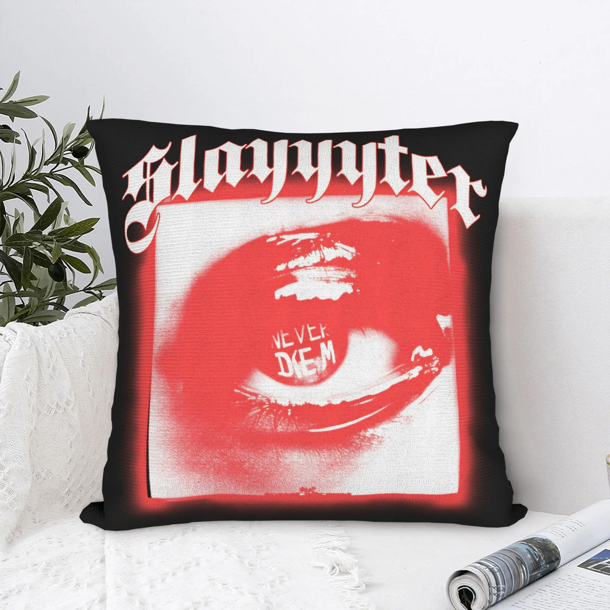 New Singer Slayyyter Merch Pillow Case  Comfy Pillow Cover Funny Pillowcases For Office Car Home Decor