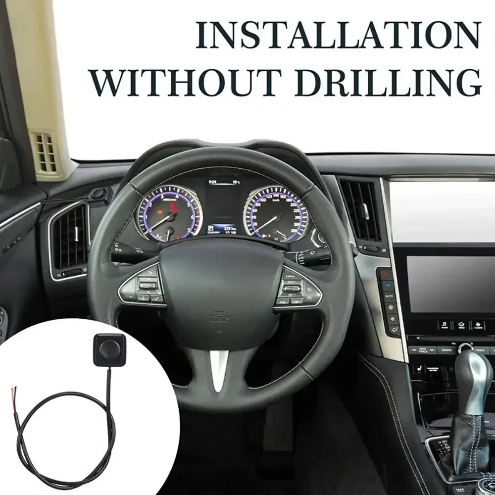 QXNY Momentary Drukknop aan Uit Schakelaar Zwart Plastic 12V 24V Auto Alarm Knop DIY Zaklamp Surface Mount mini Knop Schakelaar