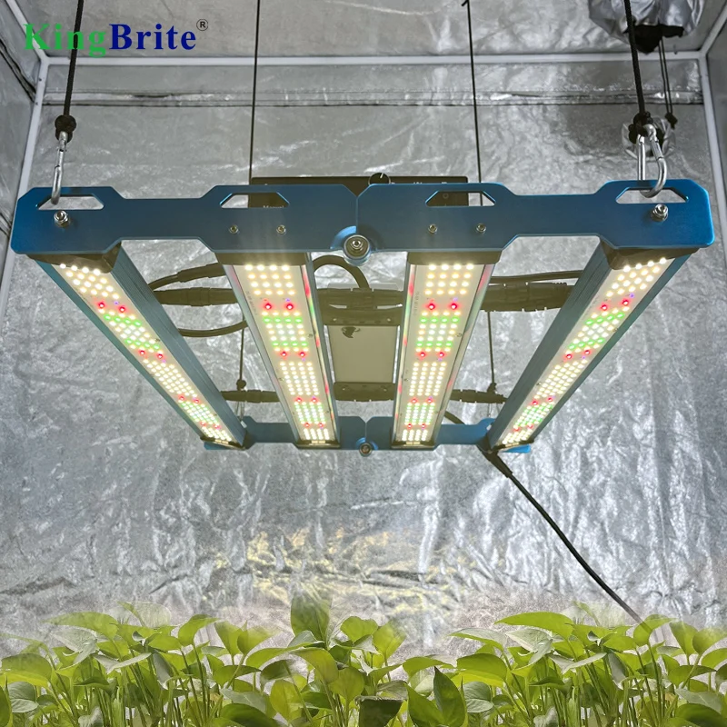 Newest!!!UV IR Separate Switches, KingBrite LED 240W P55 LM301H EVO Mint White with Green Led Grow Light