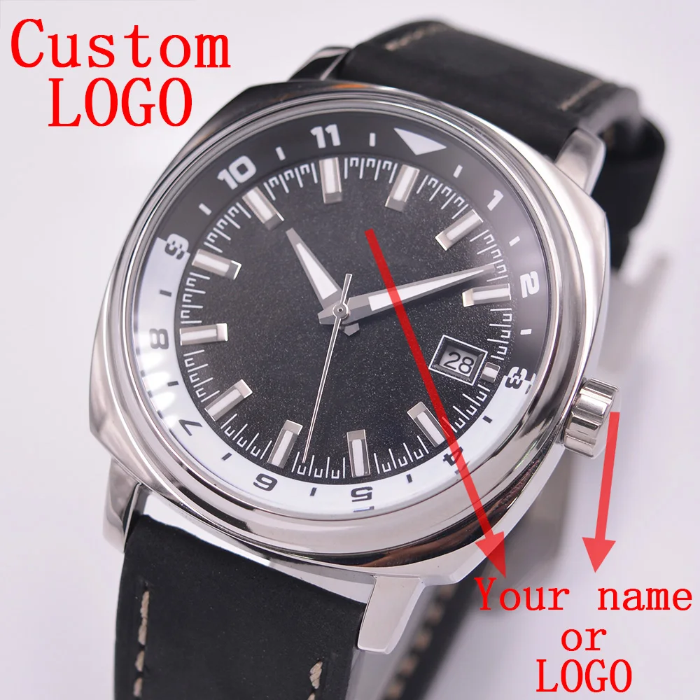 

Custom Watch Mechanical Watch For Men NH35A Movement 42mm Bi-color Sterile Dial Luminous Corgeut Automatic Watches Leather Strap