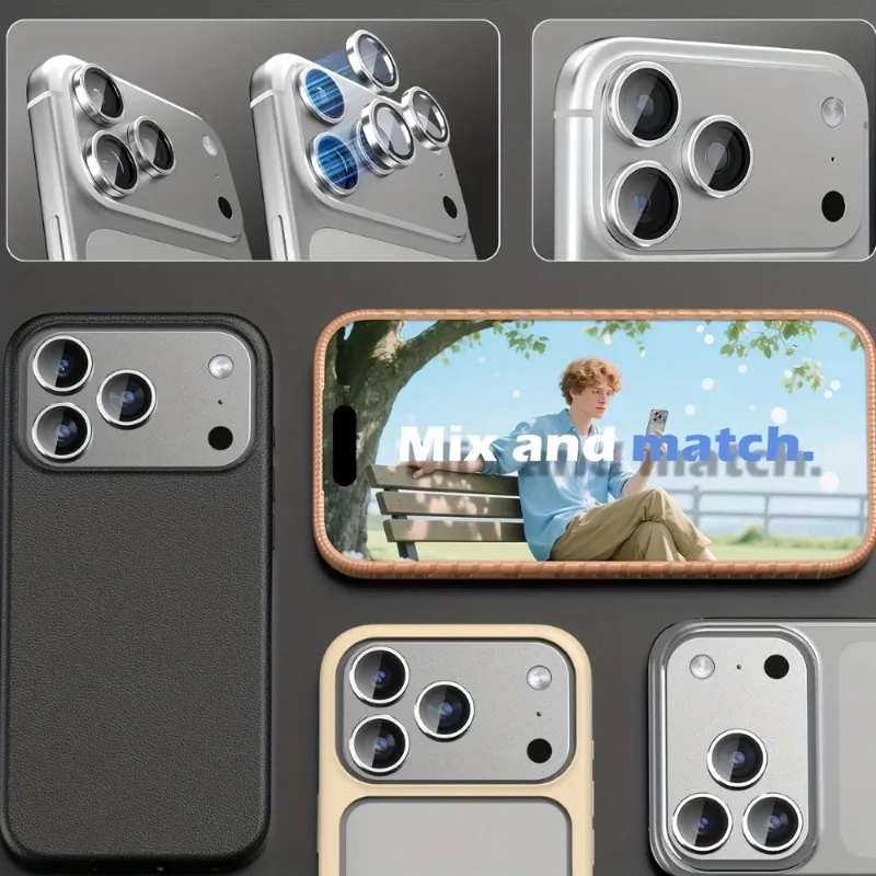 1Set Scratch-Resistant Ultra-Clear Tempered Glass Camera Lens Protector - for iPhone 17 16 15 14 13 12 11 Pro Max Perfect Fit view 6