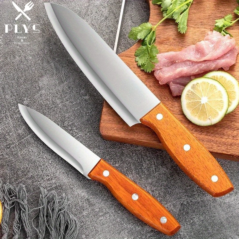 PLYS 4PCS Fruit Knife Set Chef knife Forged Kitchen Knife Sharp Household Suitable for Cutting Meat and Vegetables Kitchen Tool