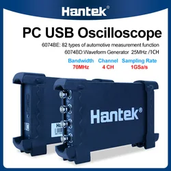 Hantek 4 Channels Digital Oscilloscopes 70MHz +Arb. waveform generator +80 kinds Vehicle test 6074BC 6074BD 6074BE