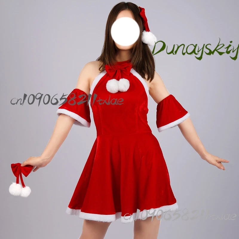 크리스마스 섹시한 원피스 레드 레이스업, 슬림하고 슬림한 귀여운 레드 드레스, 패치워크 활, 크리스마스 달콤한 원피스