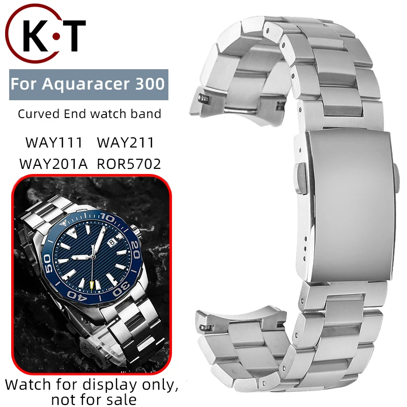 

For TAG metal strap Heuer 41mm 43mm Aquaracer 300 Curved End band WAY201A ROR5702 WAY111 WAY211 stainless steel strap bracelet